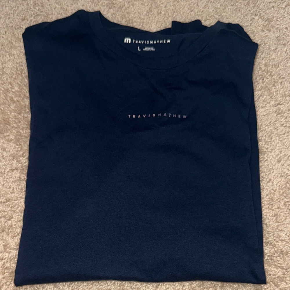 Travis Mathew Men's Dark Blue Tee